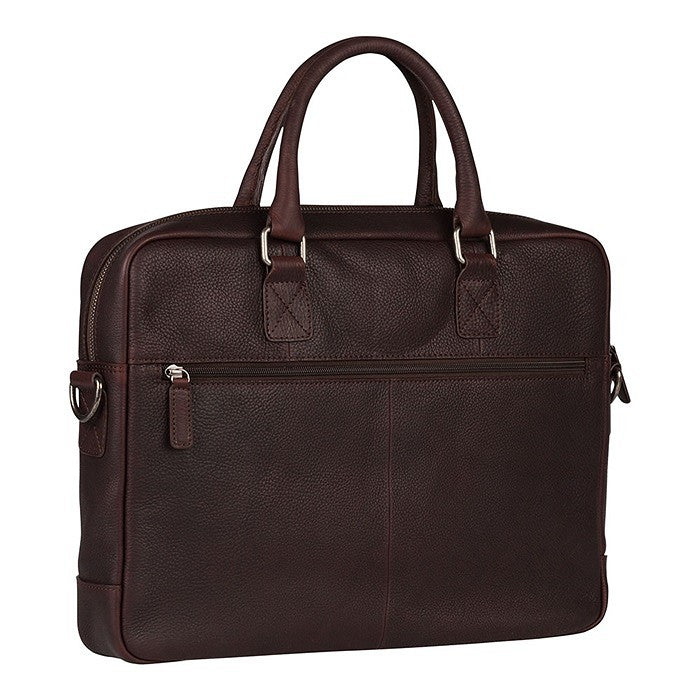Burkely Fundametals Antique Avery 1-Zip 15,6" Pc veske I Skinn Brun