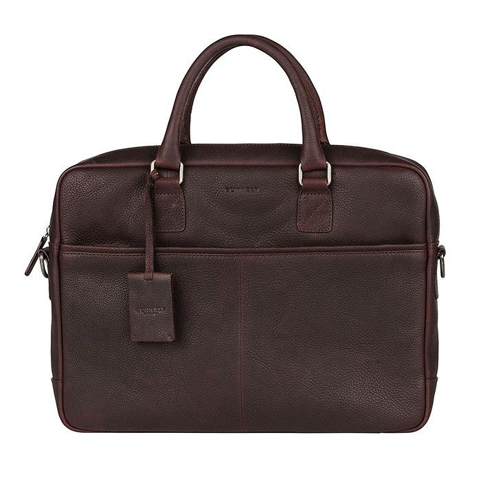 Burkely Fundametals Antique Avery 1-Zip 15,6" Pc veske I Skinn Brun