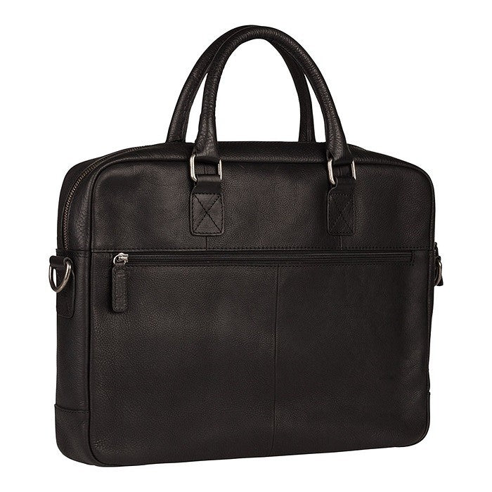 Burkely Fundametals Antique Avery 1-Zip 15,6" Pc veske I Skinn Svart