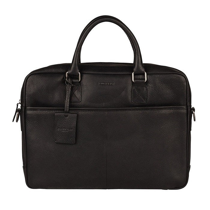 Burkely Fundametals Antique Avery 1-Zip 15,6" Pc veske I Skinn Svart