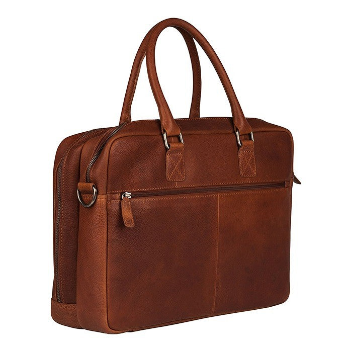 Burkely Fundametals Antique Avery Worker 15,6" Pc veske I Skinn Cognac