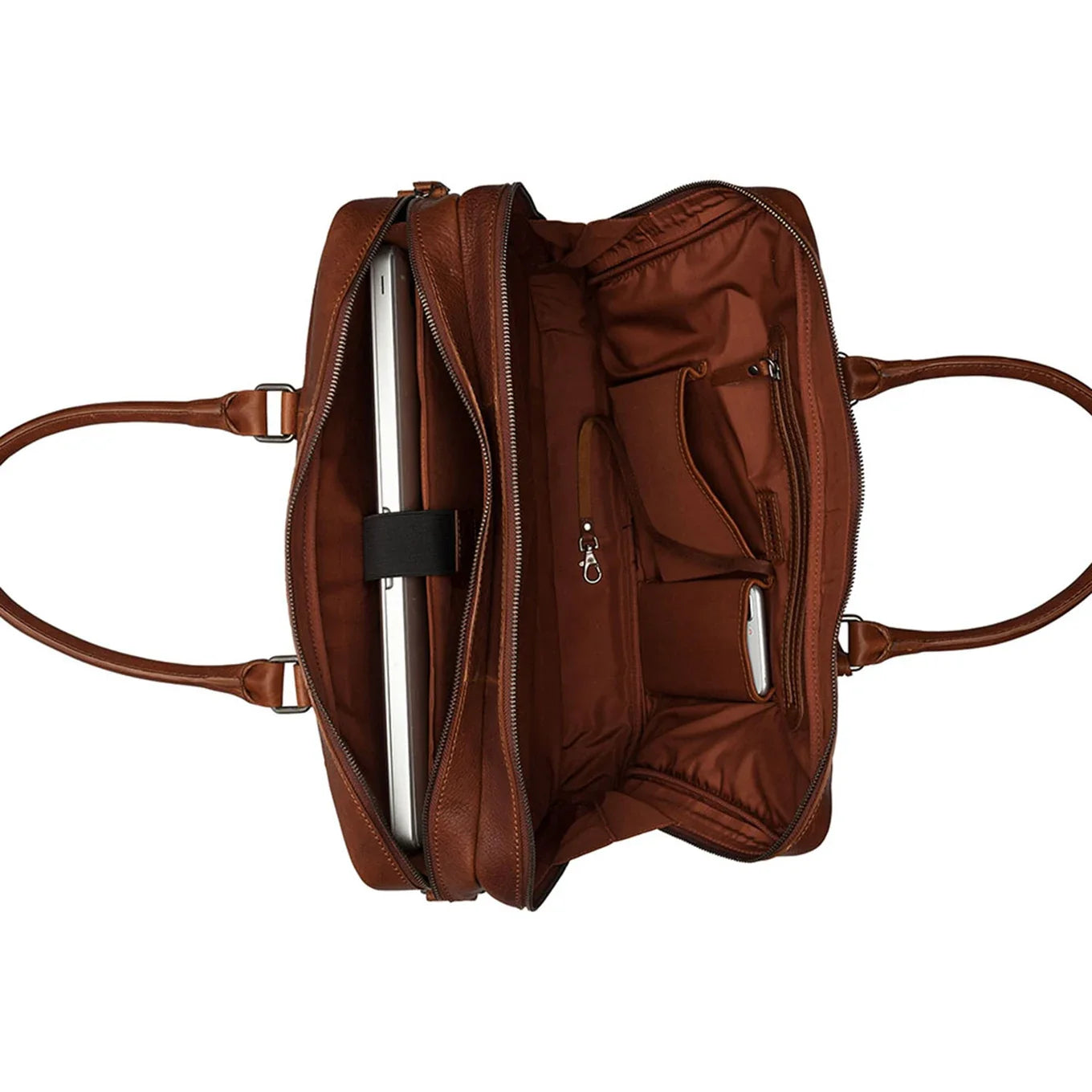 Burkely Fundametals Antique Avery Worker 15,6" Pc veske I Skinn Cognac