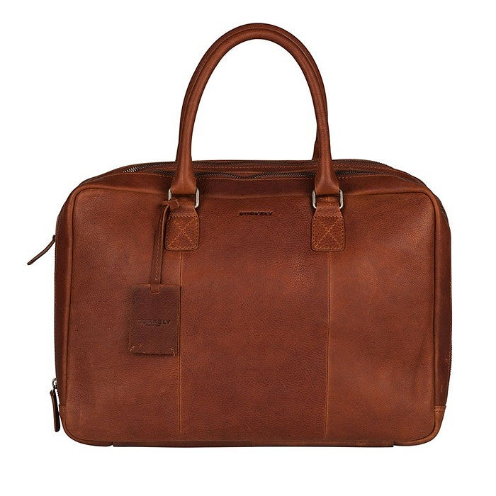 Burkely Fundametals Antique Avery Worker 15,6" Pc veske I Skinn Cognac