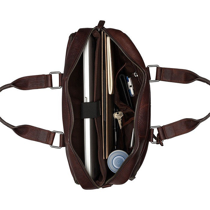 Burkely Fundametals Antique Avery Workbag 15,6" Pc veske I Skinn Brun