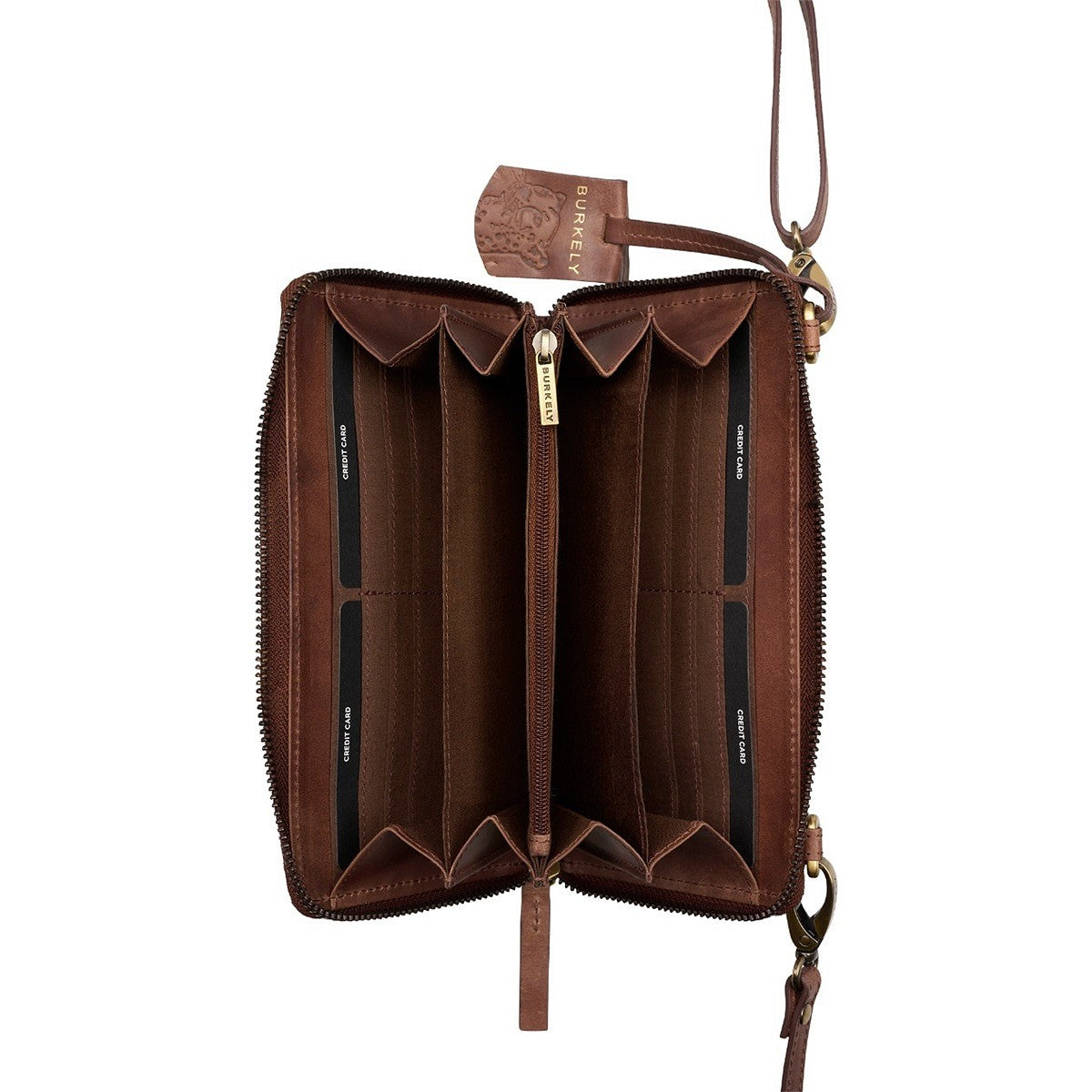 Burkely Cool Colbie Phone Wallet Liten Skinnveske Brun