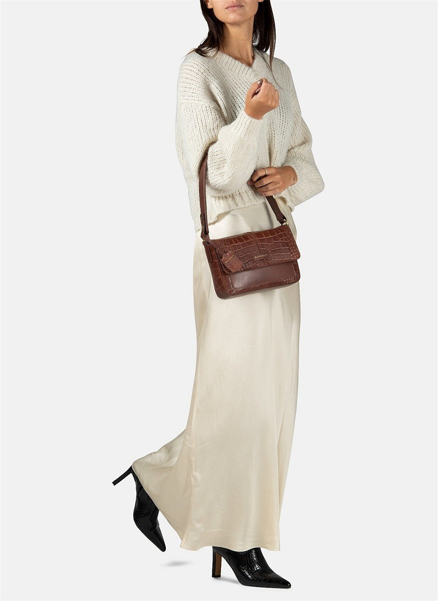 Burkely Cool Colbie Satchel Mellomstor Skinnveske Brun