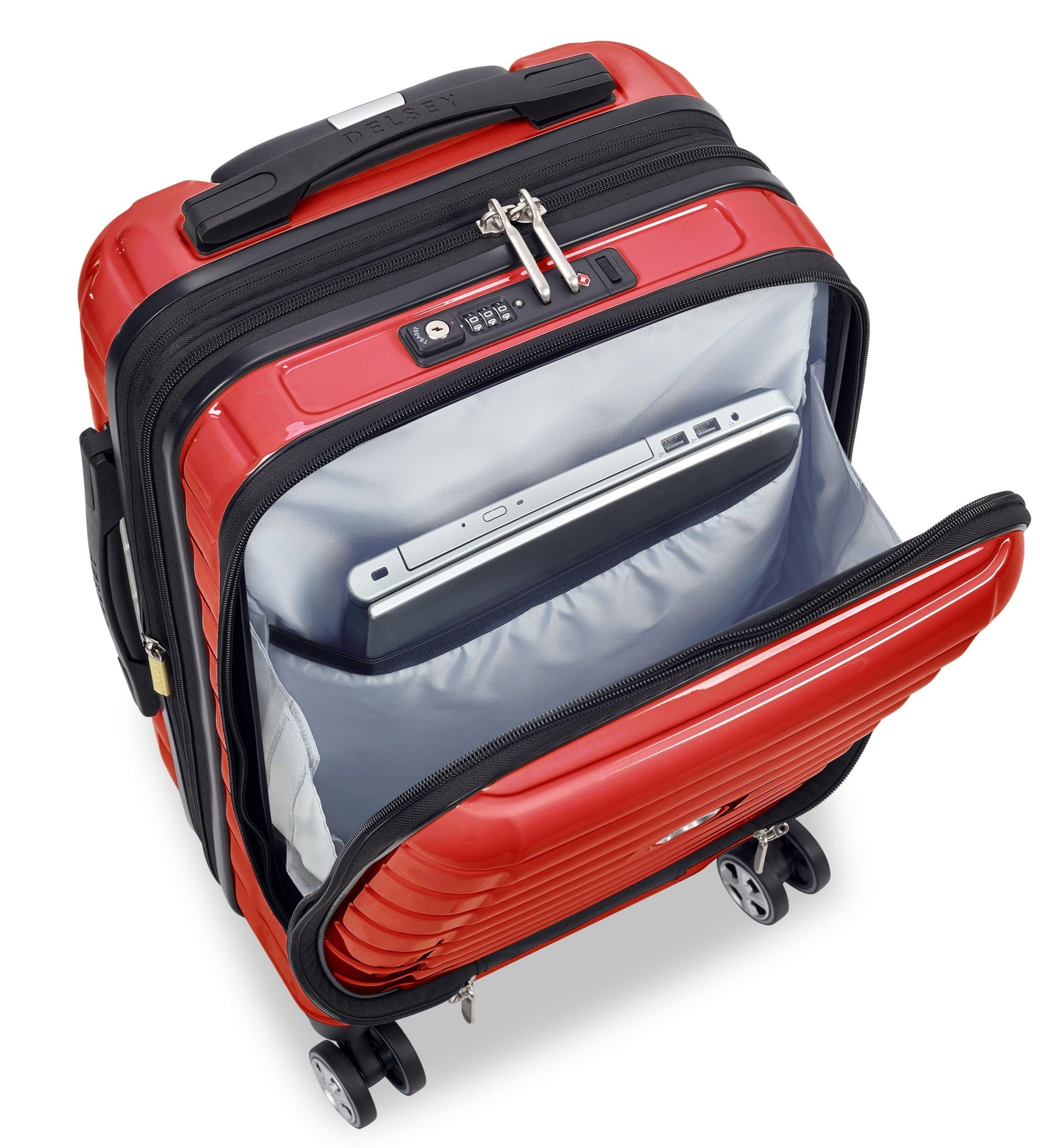 Delsey Shadow 5.0 Utvidbar Business Kabinkoffert med PC-lomme og USB-port 55cm