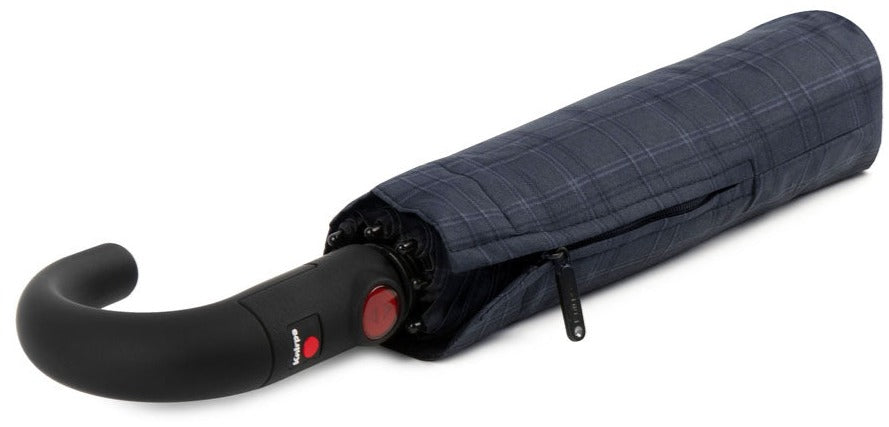 Knirps Windproof Herre Paraply Med Automatisk Åpning Lukking Check