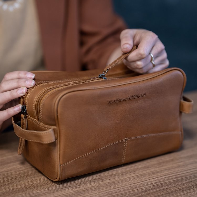 The Chesterfield Brand Stacey Toalettmappe I Skinn Cognac