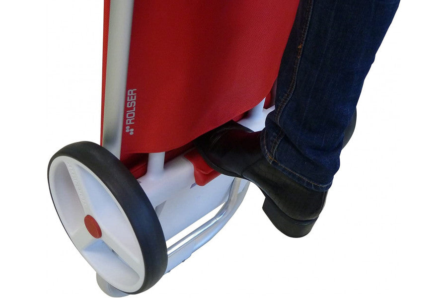 Rolser Com MF 8 Shoppingvogn Med To Store Hjul 53 Liter Rød