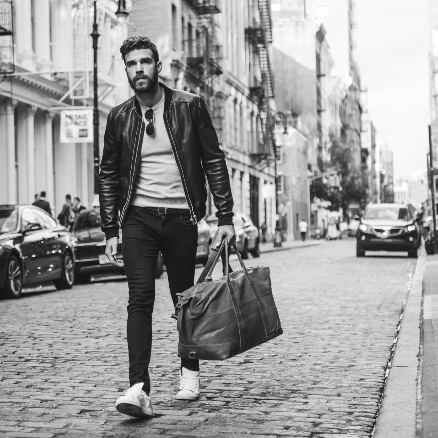 The Chesterfield Brand Portsmouth Weekend Bag I Skinn Svart